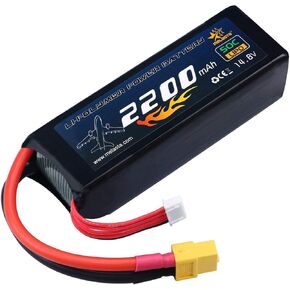 melasta 4S 14.8V LiPo Battery 2200mAh 50C RC Lipo Battery Compatible with XT60 Plug for RC Airplane Helicopter Quadcopter Vehicle Boat