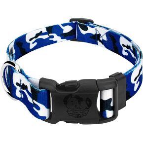 Country Brook Petz - Deluxe Houndstooth Dog Collar - Made in The U.S.A. - Sports and Athletics Collection Featuring Spirited Designs (1 Inch, Medium)