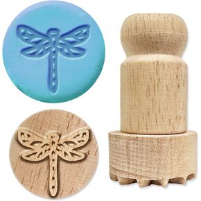 OLYCRAFT Wood Clay Stamp with Handle 1.8x1 inch Love Paw Wooden Stamp Wood Handle Pottery Tools Stamps Natural Round Wood Stamp Small Mini Stamp for Valentine's Day Clay and Ceramic Craft Making in Kuwait