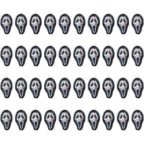 Ximimark 40 pcs Gothic Resin Skull Cabochon Stone Figurines for DIY Crafts and Home Decor - Perfect for Halloween and Christmas Scrapbook Ornaments