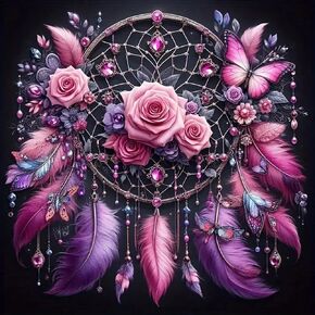 Anuver Dreamcatcher Diamond Art Kits for Adults, 5D DIY Diamond Painting Kits for Beginners, Full Drill Diamond Painting Kits for Home Wall Decor, 12x12 Inch