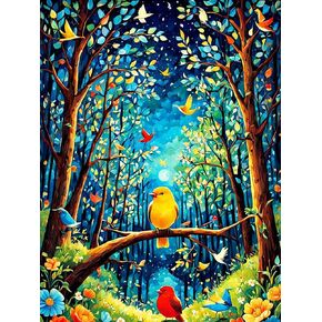 GMETNIC Starry Night Diamond Painting Kits,5D Diamond Art Full Drill Craft Painting Gift for Adult, Home Decor (12 x 16 Inches)