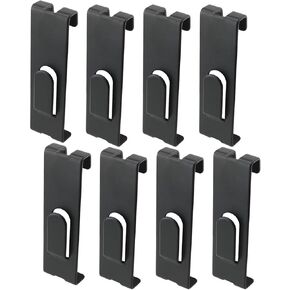 8PCS Black Notch Hook Wire Grid Wall Picture Hook Metal Display Hook Hanger Utility Notch Grid Wall Hangers Grid Wall Accessories for Photo Frame Painting Arts Center Grid Panel