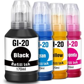 GI-21 G3270 G3260 Ink Bottles Compatible for Canon 21 GI-21 GI21 Ink Refill Bottles Set- Compatible with Canon MegaTank G3270 G3260 G3290 G3272 G4280 G4270 G2270 G2260 G1220 G1230 Printer