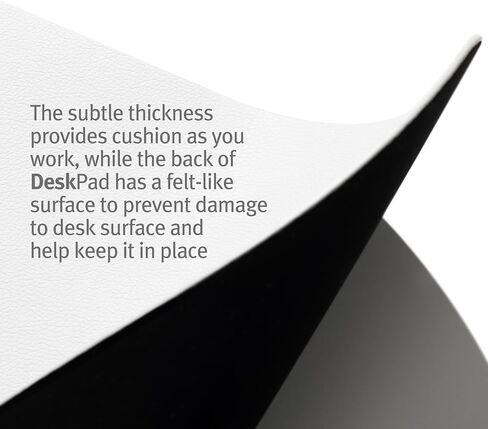 Twelve South Sustainable Leather Large Desk Pad - Desk Mat for Computer, Mouse Traction Surface, Desk Protector, Large Mouse Pad, Moisture and Heat Resistant, Non-Slip Desk Pad, Spill Resistant, Grey in Saudi Arabia