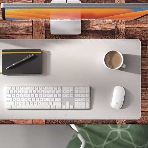 Twelve South Sustainable Leather Large Desk Pad - Desk Mat for Computer, Mouse Traction Surface, Desk Protector, Large Mouse Pad, Moisture and Heat Resistant, Non-Slip Desk Pad, Spill Resistant, Grey in Saudi Arabia