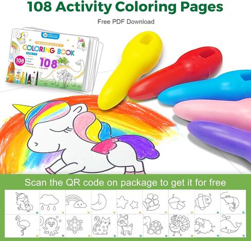 Jar Melo Animal Coloring Roll for Kids -Sticky No Mess Coloring Poster for Toddlers, 118×15.74 Inches Large Coloring Tablecloth, Drawing Paper for Kids' Easel Ideal Gifts for Home Birthday Party in Saudi Arabia