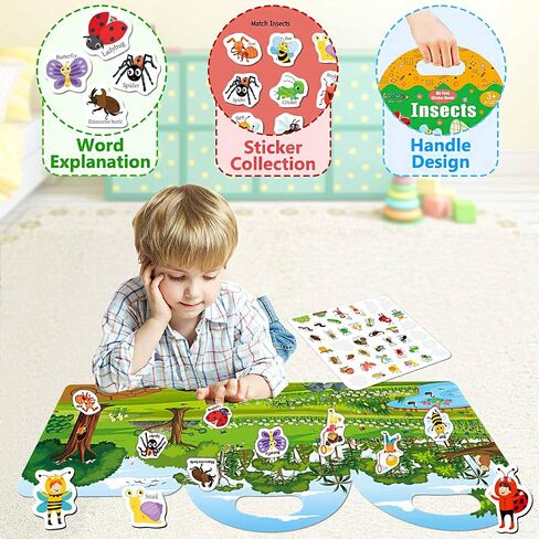 4 Sets Sticker Books for Toddlers 2-4 Years, 122 Pcs Puffy Stickers for Kids, 3D Stickers Books for Toddlers 1-3, Travel Toys for Toddlers, Toddler Airplane Travel Essentials for Kids in Saudi Arabia