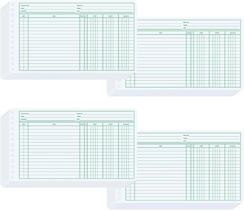 200 Pcs Ledger Sheets 5" x 8.5" Extra Sheets Ledger Paper for Bookkeeping Columnar Pad for Business Accounts Payable Receivable with Debit Credit Balance Columns in Saudi Arabia