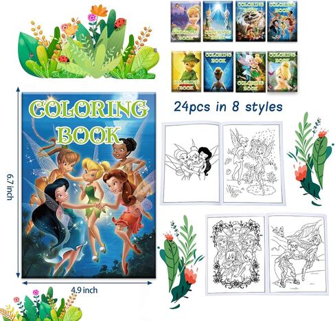 24 قطعة من كتب التلوين الجنية الصغيرة، كتاب رسم الجنية DIY، هدايا الحفلات المدرسية، كتب الأنشطة بالجملة، لوازم تزيين حفلات أعياد الميلاد in Saudi Arabia