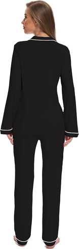 Button Up Pajamas for Women Long Sleeve Sleepwear Soft Loungewear Ladies Pjs Set XS-XXL in Saudi Arabia