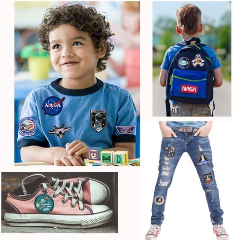 15Pcs NASA Patch Iron On Space Embroidered Patches for Backpacks Clothes Hat Jackets Jeans Sew on Appliques DIY Decorative Badge in Kuwait