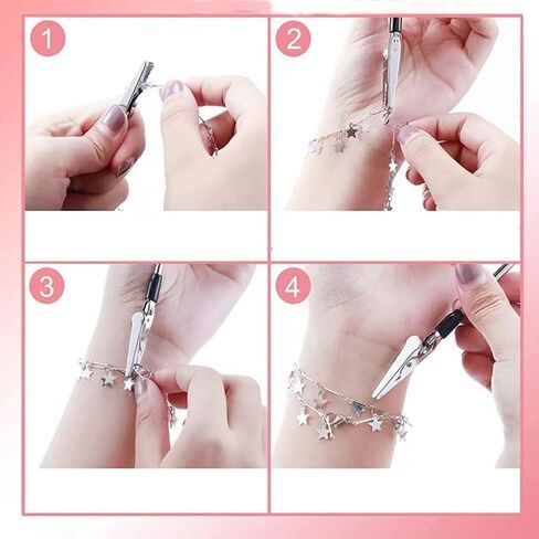 3 Pcs Bracelet Jewelry Helper Holder Bracelet Fastener Opener Tool Watch Clasp Helper Jewelry Clasp Closure Tool Long Tail Alligator Clips Golden in Saudi Arabia