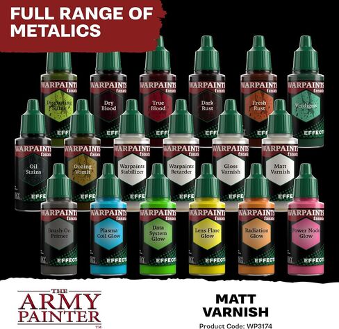The Army Painters Warpaints Fanatics Matt Varnish Effects هواية الرسم للشخصيات المصغرة، طلاء عالي الجودة لألعاب الحرب المصغرة in Saudi Arabia