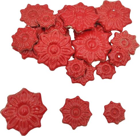 1.1LB Random Ceramic Mosaic Tiles for DIY Crafts,3 Sized Mosaic Pieces for Plates Flowerpots Making Supplies Home and Outdoor Decoration (Coffee, Leaves) in Saudi Arabia