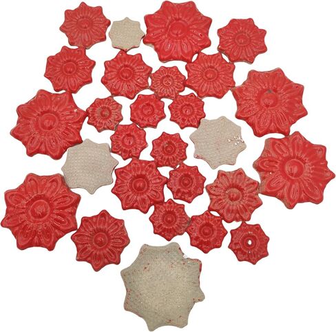 1.1LB Random Ceramic Mosaic Tiles for DIY Crafts,3 Sized Mosaic Pieces for Plates Flowerpots Making Supplies Home and Outdoor Decoration (Coffee, Leaves) in Saudi Arabia