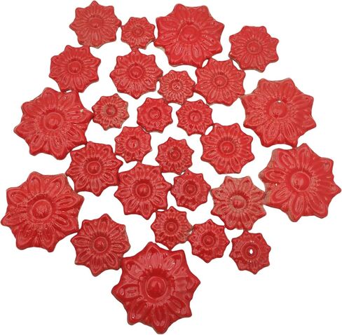 1.1LB Random Ceramic Mosaic Tiles for DIY Crafts,3 Sized Mosaic Pieces for Plates Flowerpots Making Supplies Home and Outdoor Decoration (Coffee, Leaves) in Saudi Arabia
