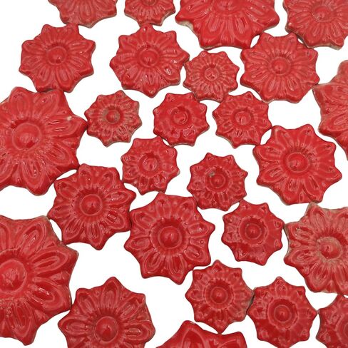 1.1LB Random Ceramic Mosaic Tiles for DIY Crafts,3 Sized Mosaic Pieces for Plates Flowerpots Making Supplies Home and Outdoor Decoration (Coffee, Leaves) in Saudi Arabia