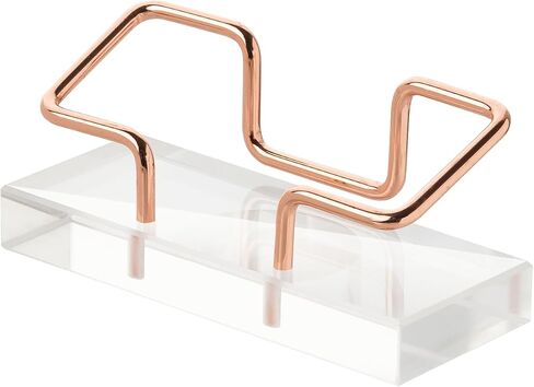 Business Card Holder for Desk, Modern Card Organizers and Office Desk Accessories for Men and Women (Golden) in Kuwait