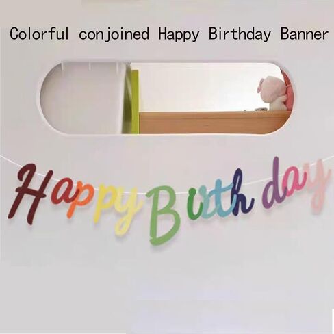 Happy Birthday Banner Bright Golden Birthday Sign Party Decorations Custom Banner Kit Can be Reused Happy Birthday Decor With 2 Wires and 1 Threading Device (Bright Golden) in Saudi Arabia