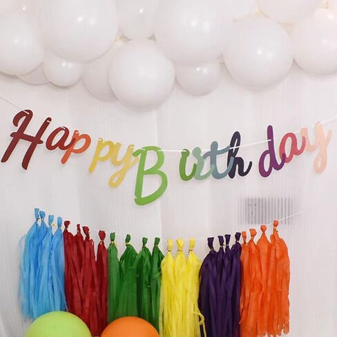 Happy Birthday Banner Bright Golden Birthday Sign Party Decorations Custom Banner Kit Can be Reused Happy Birthday Decor With 2 Wires and 1 Threading Device (Bright Golden) in Saudi Arabia