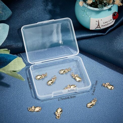 Beebeecraft 1 Box 10pcs Rabbit Charms 18K Gold Plated Brass Bunny Cubic Zirconia Pendants Charm with Jump Ring for Women Easter Necklaces Supplies Jewelry Making in Saudi Arabia
