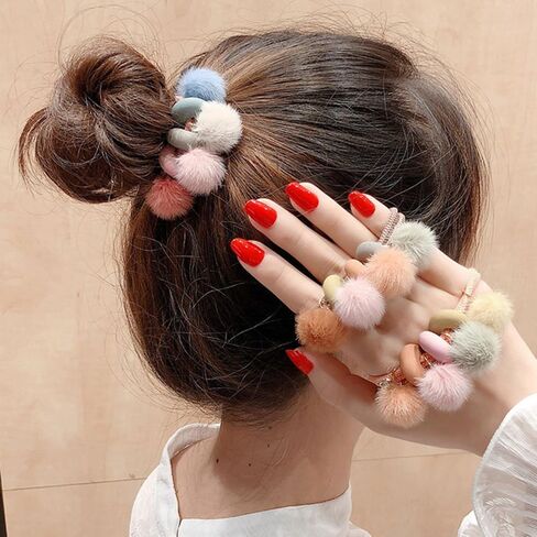 50pcs 17Colors Mixed Imitation Rabbit Fur Ball Pendant 0.6inch Pom Pom Fluffy Ball Charms for Earrings DIY Jewelry Accessories Keychain Bags Phone Chains in Saudi Arabia
