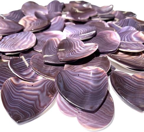 ABCGEMS Darkest Wampum Shell Pendant Beads - Atlantic Coast of USA - NY, MA, RI, CT, NJ, DE (America's First Currency From 1637-1673) Native American Style Top-Drilled Concave Heart 25mm (4 Pcs) in Kuwait