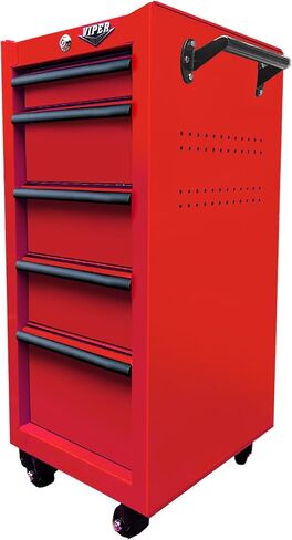 عربة الصالون فايبر V1605RDR، 5 درج، أحمر in Kuwait