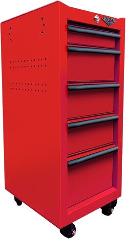 عربة الصالون فايبر V1605RDR، 5 درج، أحمر in Kuwait