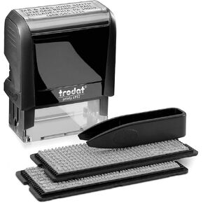 Trodat Printy Economy Self-Inking Do It Yourself, Customizable Message or Address Stamp, Impression Size: 3/4 x 1-7/8 Inches, Black (5915) (USS5915)