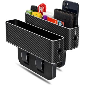 Car Seat Gap Filler Organizer, 2 Pack Multifunctional Car Seat Organizer, Car Seat Gap Filler Organizer Storage Box Back Seat Console, Seat Organizer Front Seat Car Organizers and Storage for Women