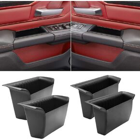 TTCR-II for Ram 1500 Door Side Organizer Tray 2019 2020 2021 2022 2023, for Ram 1500 Door Pocket Insert 4 Pcs Door Side Storage Box Ram 1500 Door Organizer (Does not fit Ram 2500 and Ram 3500
