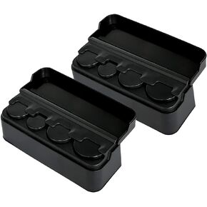 YOLCAR 2 Pack Coin Holder for Car, Coin Organizer, Portable Coin Storage, Suitable for Most Car and Trucks, Black