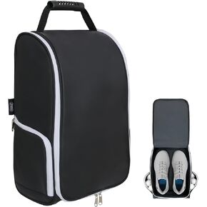 Golf Shoe Bag Shoe Bags for Travel With Pocket Valentine's Day Gifts for Women and Men Zippered Sport Shoe Carrier Bags with Side Accessory Pockets for Socks, Tees, Golf Balls
