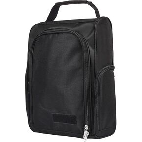Golf Shoe Bag - Zippered Sports Travel Running Shoe Carrier Bag with Outside Side Pocket, Water Resistant