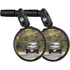 Bike Mirror, Bicycle Mirrors for Handlebars with 360-Degree Rotation and Unbreakable Convex Rearview Lens for Safe Cycling (2 Sets)