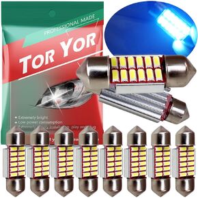 194 لمبة LED بيضاء فائقة السطوع 6000K White T10 LED لمبات W5W T10 168 لمبات LED 15-SMD 4014 شرائح LED بديلة لمبات خالية من الأخطاء لخريطة قبة السيارة وباب لوحة الترخيص أضواء لوحة الترخيص حزمة من 20