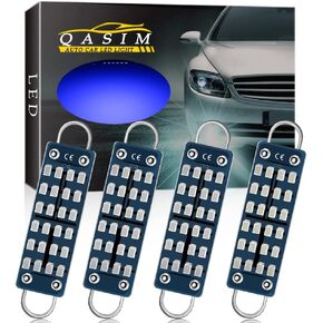 QasimLed 44MM 1.73 "مصباح LED للسيارة بحلقة صلبة 2016 رقاقة مشرقة للغاية 211-2 212-2 561 578 مصابيح قبة للقراءة البضائع/أضواء صندوق السيارة AC/DC 12V أبيض، حزمة من 4