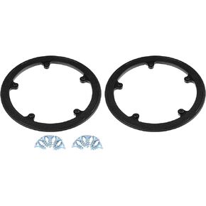 X AUTOHAUX 2pcs 44 Teeth 8.5cm 5 Holes Bicycle Bike Crankset Chain Wheel Cover Protector Chain Wheel Protective Cover Black