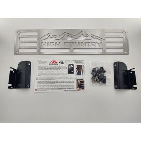 Mountains2Metal HIGH Country Edition Brushed Stainless Finish Compatible with 2015-2019 Chevy Silverado 2500 3500 HD M2M #400-130-3