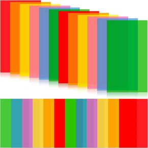 24 Pieces Colored Overlays for Dyslexia, Guided Reading Highlight Strips Colored Overlays Bookmark Reading Tracking Rulers for Dyslexia, ADHD and Reduce Visual Stress