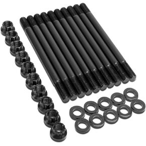 DNA Motoring LEPOW-019 Chromoly 12-Point Cylinder Head Studs Nuts Set