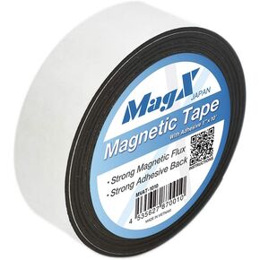 MagX Magnetic Tape with Adhesive Backing, 1 Inch x 10 Feet, Ultra Thick 60 mil, Heavy Duty, Magnetic Strips with Adhesive Backing, Magnet Tape Roll, Peel and Stick (MVAT-1010)