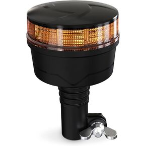 Agrieyes Amber Beacon Light 3.6Inch, Flashing Safety Warning Lights Pole Mount, LED Emergency Strobe Lights for Vehicles, Construction Caution Hazard Lights for Truck Tractor Golf Carts Snow Plow