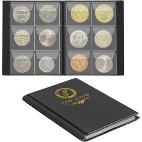 Uncle Paul Coin Album Coin Holder Coin Collection Book for Collectors CS37 (Blackish Green, 45x45 MM Pocket [Fits coins under 40mm])