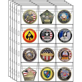 60 Pockets Dollar Bill Holder Pages, 20 Sheets Currency Paper Money Sleeve Protector for Collector, Safe Storage for 3 or 4 Ring Collecting Display Suppliers, Banknote and Coupon (3 Pocket)