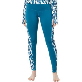 Hot Chillys Women's Micro Elite Chamois Pocket Print Tight Midweight Body Fit Base Layer