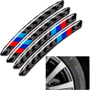 4PCS Universal Wheel Sticker,3D Tricolor Flag Emblem Badge for All Models,Universal Carbon Fiber Wheel Protection,Germany Flag Emblem for Audi BMW Mercedes Benz Volkswagen Accessories