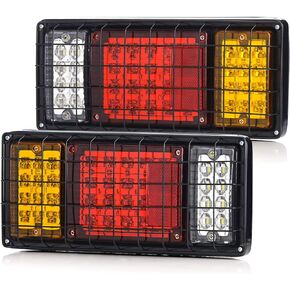 LINKITOM 40 LED Truck Tail Light Bar, Super Bright Tail Turn Signal Brake Reverse Tail Light with Iron Net Protection for 10-30 Volt Truck Boat Snowmobile Trailer Pickup RV Camper UTV UTE Vans